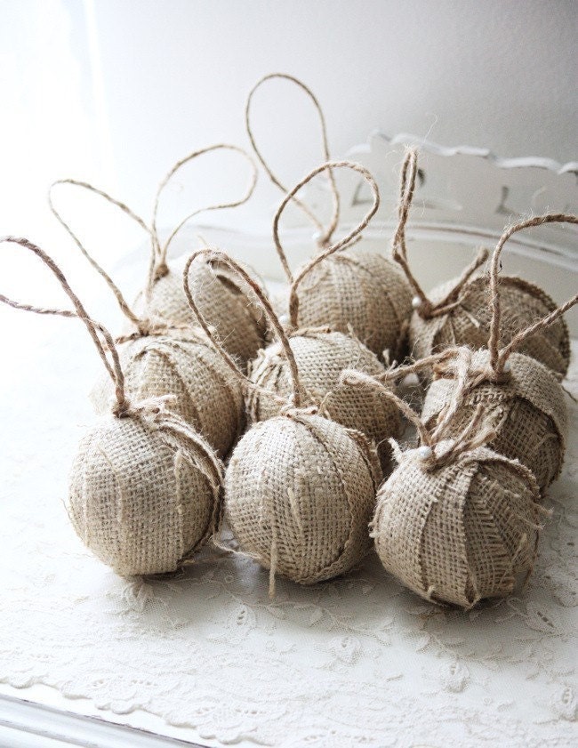 items similar to burlap rag ball christmas tree ornaments items similar to burlap rag ball christmas tree ornaments
