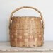 Rustic vintage storage basket with lid