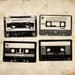 6x6 Retro Cassette Tapes Print