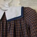 SALE - Vintage Plaid Baby Dress - Retro Girls White Square Collar - Lace Ruffle Party Dress - Baby Girl Clothing Clothes - Sunday Dress