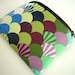 SALE Eco FRIENDLY Little Zipper pouch Coin Purse Gadget Case - Mist Fans (Padded)
