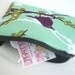 Zipper Pouch Sparrows on Aqua Blue ECO Friendly Little coin purse Gadget Case (Padded)