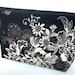 Large Padded Cosmetic Bag Flat Bottom Zipper Pouch Clutch ECO Friendly Zephyr in Black