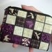 Plum Zipper Pouch Eco Friendly Padded Little Coin Purse Gadget Case Rare Nature Blocks in Plum