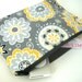 Cosmetic Bag Large ECO Friendly Padded Flat bottom Zipper Pouch -Yellow Dazzle Blooms