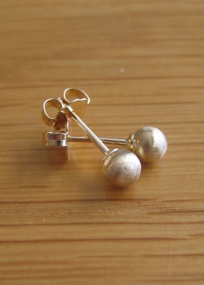 Sterling Silver Satin Studs