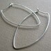 Large Hammered Silver Marquise Hoops