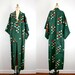 vintage . silk . kimono . EMERALD . green . robe