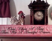 NURSERY SIGN with PERSONALIZED Baby Name-Once Upon A Time There Was A Beautiful Princess