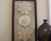 Vintage Doilies in Floating Frame 2