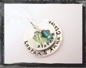 Hand Stamped Jewelry - Sister Necklace or BFF Necklace - Sterling Silver