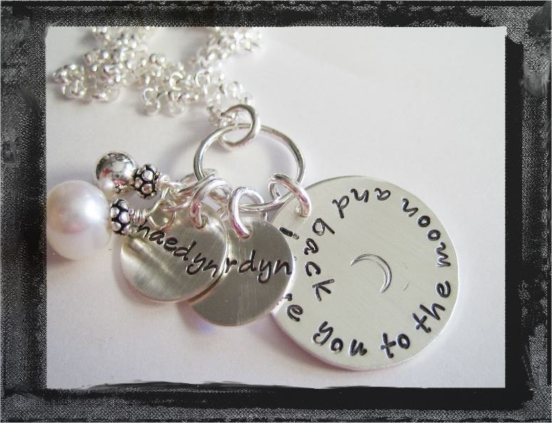 Three Disc.....Freshwater Pearl Necklace...To The Moon and Back