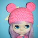 HOT PINK teddy ears. larger ears version