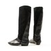 80s Scrunchy Suede & Reptile Knee High Boots with Flat Heel / sz 8.5