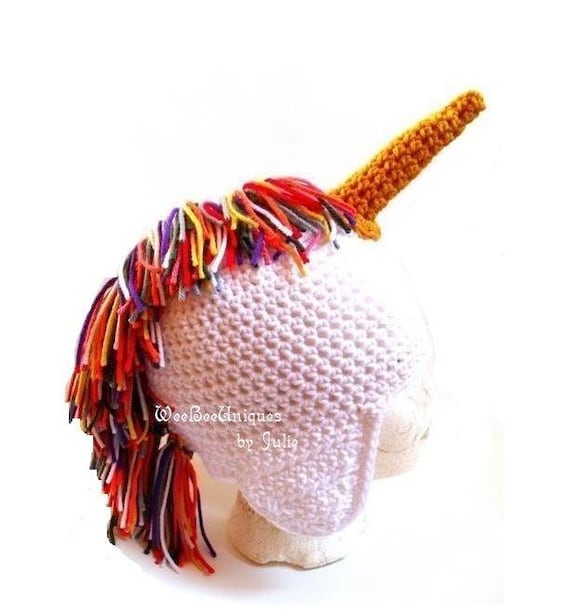 ... unicorn hat crochet photography prop fantasy dress up costume hat