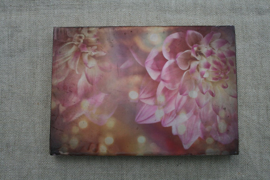 champagne on my tounge photo encaustic 5x7