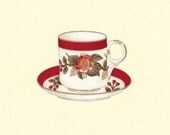 Lakehouse Penelope Champagne Teacups Panel by Holly Holderman 23 inches