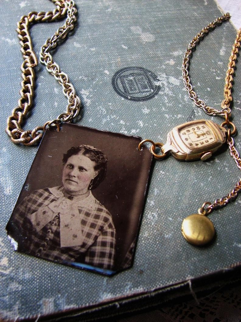 remembering etta .necklace.  OOAK