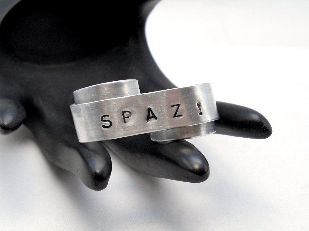 Personalized Knuckle Ring - "Say Anything" Hand Stamped Double Finger Ring