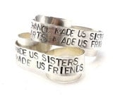 Sterling Personalized Ring, Two Finger Ring, Custom Sterling Silver Ring