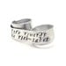 Life Rewards the Risk Taker Double Finger Ring - Custom Quote Ring - Personalized Quote Jewelry - Inspirational Message - Two Finger Ring