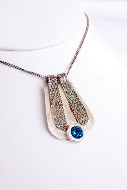 Fine Silver Art Deco Style Pendant    FSN24