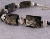 Bracelet, Black and Silver   JB099