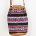 Southwestern Bucket Bag Woven and Leather