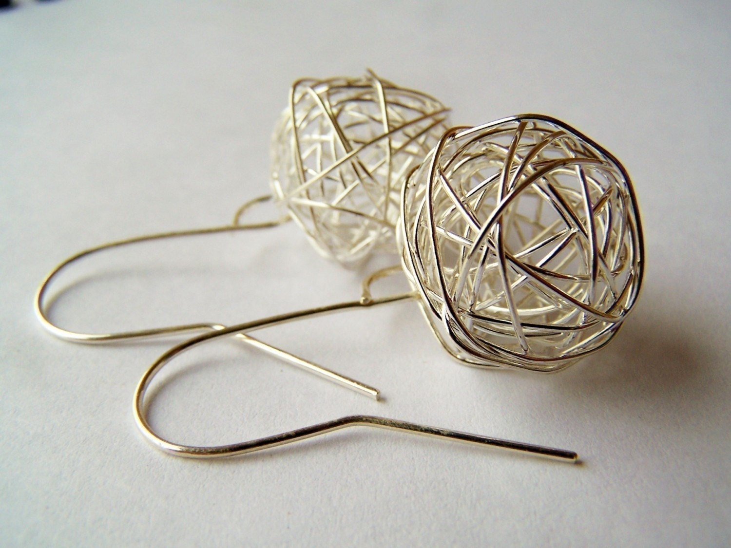 Yarnballs Balls of Wire on Large Shepherd Hook by polishedtwo