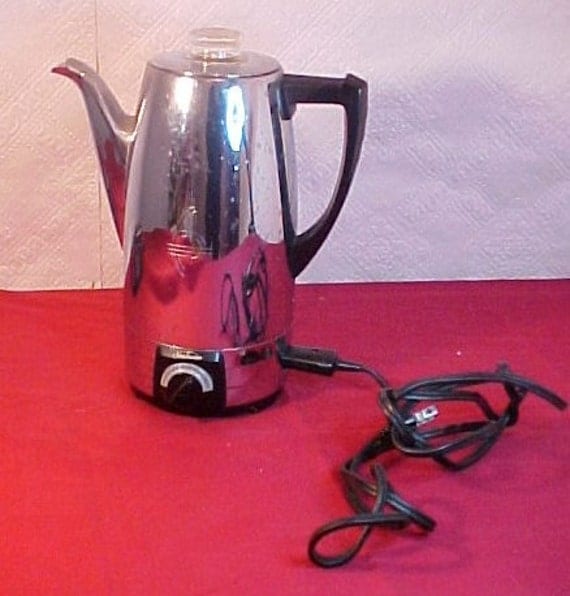 Vintage Chrome Sunbeam Coffee Percolator by MomsantiquesNthings