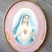 Vintage Glass Prints Sacred Heart Jesus Immaculate Heart Mary Czechoslovakia Catholic