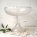 Victorian Glass Compote Drape Stars Pedestal EAPG