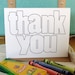 Coloring thank you notecards and envelopes muslin bag with crayons (set of 8)
