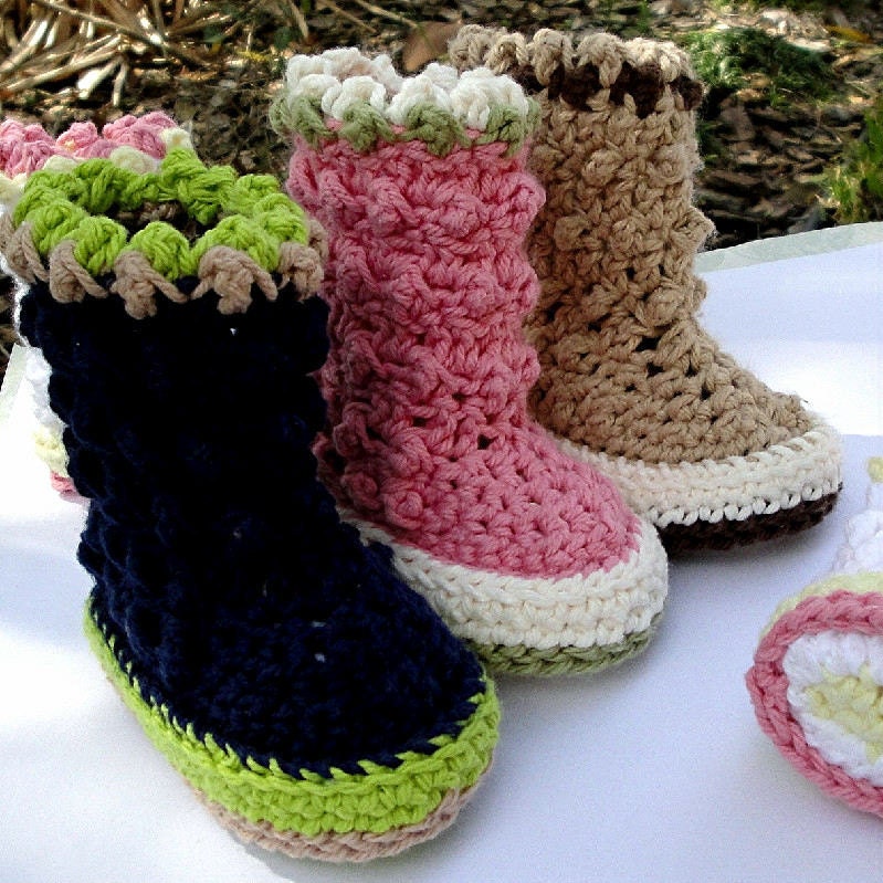 Baby Crochet Pattern Raindrop Boots PDF 18