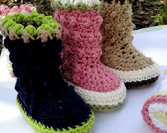 Baby Crochet Pattern Raindrop Boots PDF 18