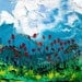 Impasto flowers abstract original painting by Aja