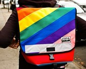 Colorful Rainbow Backpack with Reinforced Bottom