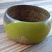Mustard Stained Wood Bangle- S-XL