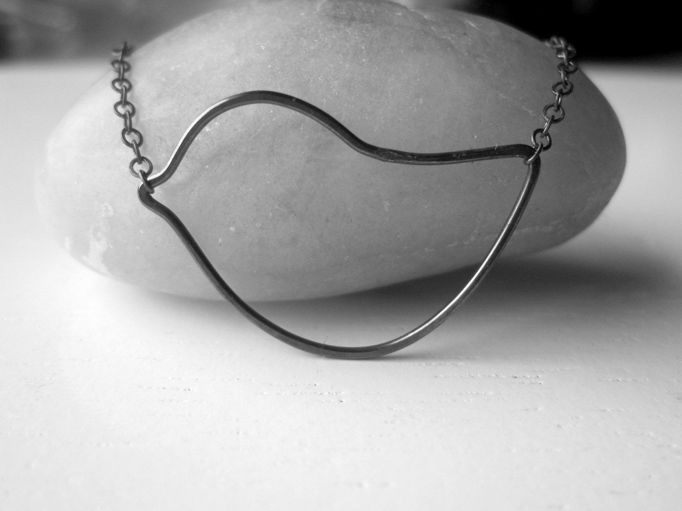 Silver Bird Necklace - sterling necklace, small pendant, oxidized necklace, gift for women, maryandjane etsy