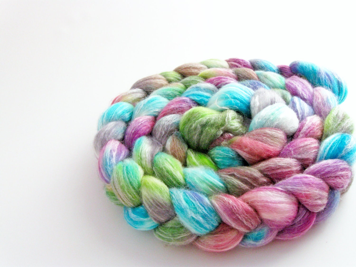 Custom Dyed Bamboo Merino Wool Roving