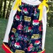 Pillowcase Dress & Shirt - Navy School Theme - 3T (medium) for Etsykids