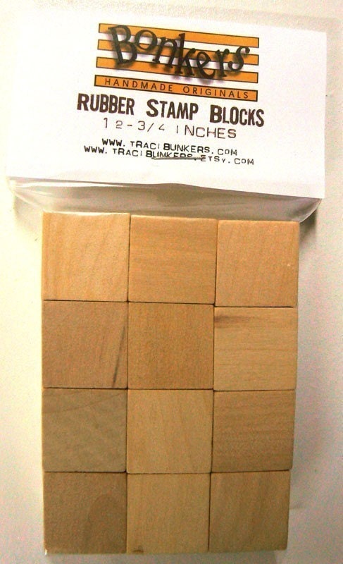 3/4 inch wooden blocks for rubber stamps and Craft Projects