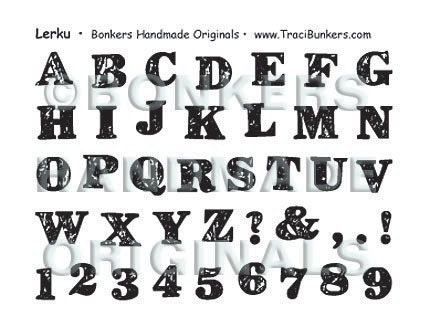 Lerku Alphabet Rubber Stamp Sheet
