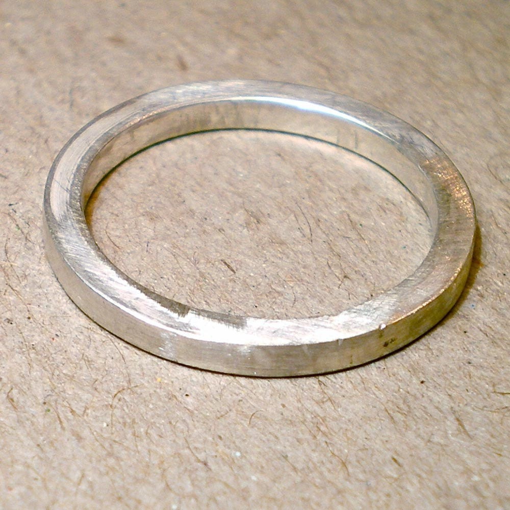 Hogart - Square sterling silver matte ring Jewelry