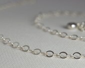25 Inch ROUND Link Sterling Silver Chain