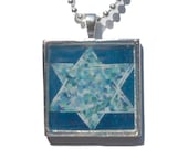 Star of David Pendant - Jewish Star Necklace, Hanukkah Gift, Star of David Necklace, Jewish Jewelry, Art Pendant by Claudine Intner - claudine