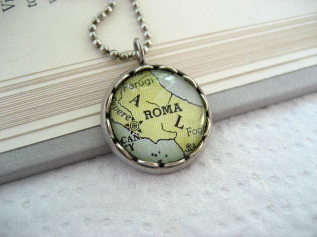 Mini Map Pendant Rome, Italy