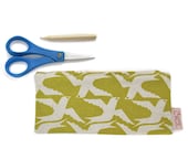 Pencil bag - Cloudbirds in Goldfinch