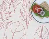 Tea towel - Salad Pack, in Rhubarb