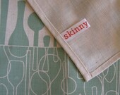 Borrowed Spoons teatowel - stainless steel